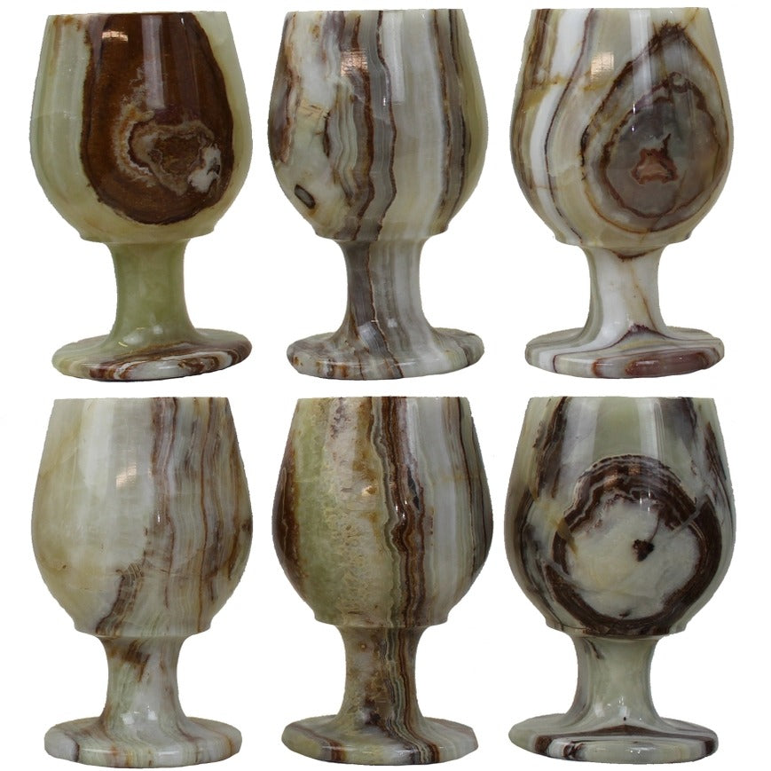 Decorative Handcrafted Onyx Glass (Set of 6)