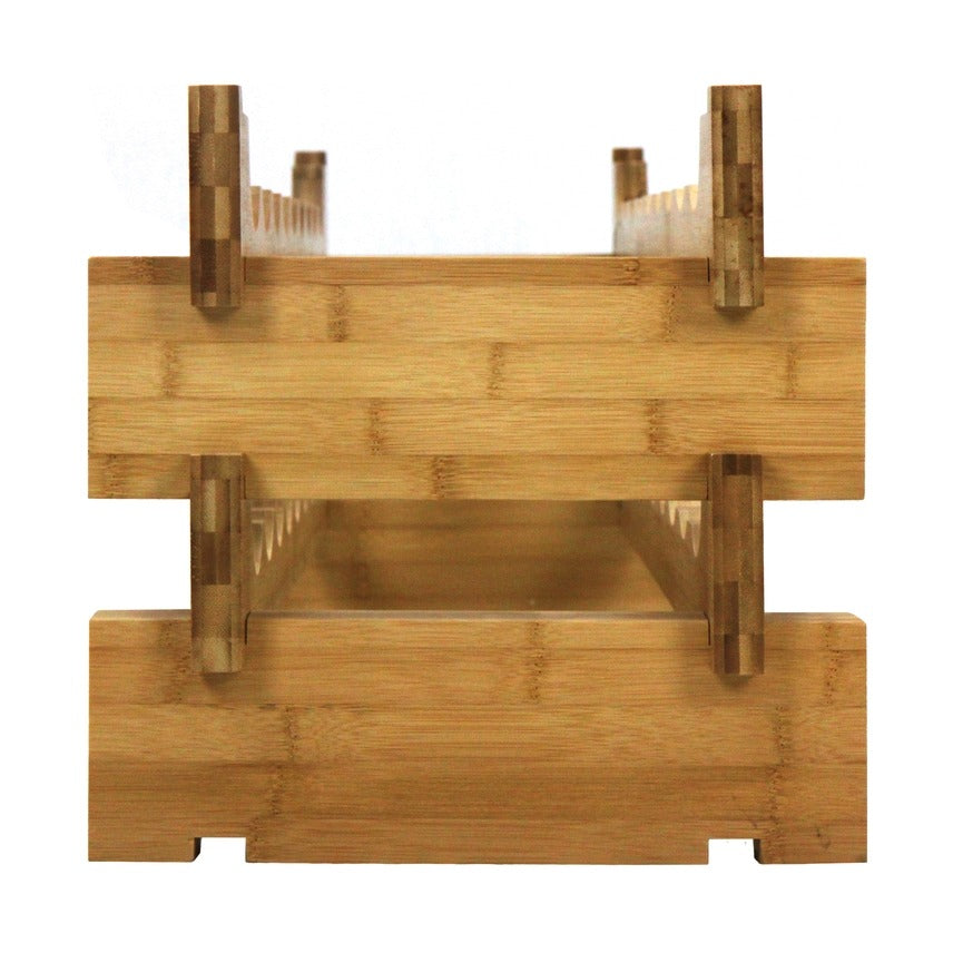 18-Bottle Stackable Bamboo Wine Rack