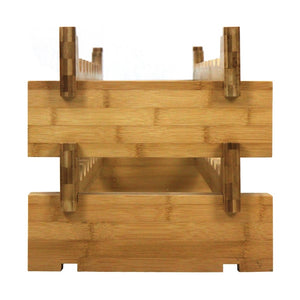 18-Bottle Stackable Bamboo Wine Rack