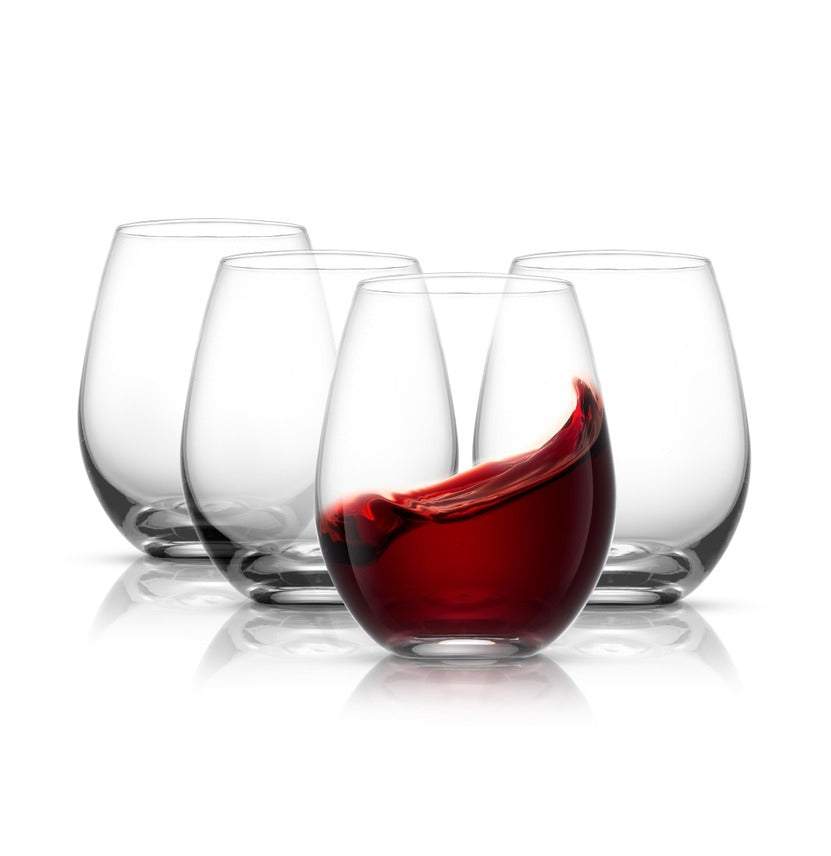 Spirits Stemless White or Red Wine Glasses - Set of 4