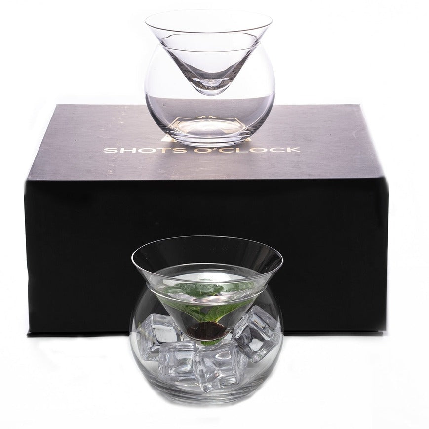 Stemless Martini Glasses with Chiller (7oz)